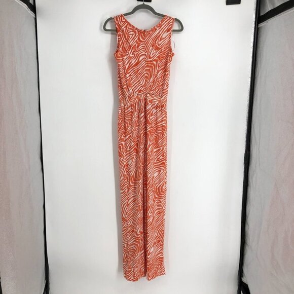 Calvin Klein Orange & White Zebra Romper Jumpsuit Size 2 - Picture 3 of 16